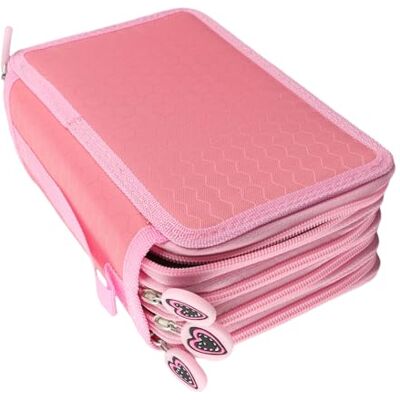 Yosoo 72 stuks kleuren potlood koffer tas stationaire tas met grote capaciteit Oxford meerlaags potlood organizer (roze) Yosoo 72 stuks kleuren potlood koffer tas stationaire tas met grote capaciteit Oxford meerlaags potlood organizer (roze)
