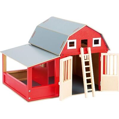 small foot 8555 Alabama houtschacht, rood hout, stabiel met afneembare dak, boerderijaccessoires small foot 8555 Alabama houtschacht, rood hout, stabiel met afneembare dak, boerderijaccessoires