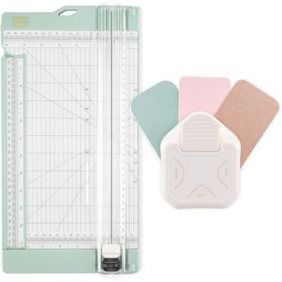 Creative Papiersnijder met vouwplank, 15,2 x 30,5 cm, met 3-in-1 hoekperforator, 4-7-10 mm, snijmachine voor scrapbooking, kaarten en knutselwerk met papier, ontworpen Creative Papiersnijder met vouwplank, 15,2 x 30,5 cm, met 3-in-1 hoekperforator, 4-7-10 mm, snijmachine voor scrapbooking, kaarten en knutselwerk met papier, ontworpen