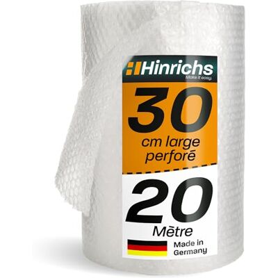 Hinrichs Geperforeerde noppenfolie 20 m x 30 cm Ideaal voor verzending, verpakking en verhuizing 100% recyclebaar Bubble Wrap als verpakkingsmateriaal noppenfolie bekledingsmateriaal Hinrichs Geperforeerde noppenfolie 20 m x 30 cm Ideaal voor verzending, verpakking en verhuizing 100% recyclebaar Bubble Wrap als verpakkingsmateriaal noppenfolie bekledingsmateriaal