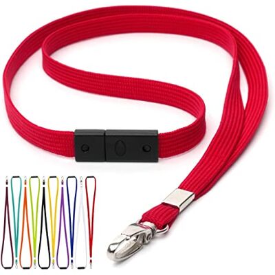 CKB LTD Veiligheidsband met draaibare metalen clip voor ID-kaarthouder, losse snelsluitbanden, Rood Lot de 50 Pièces CKB LTD Veiligheidsband met draaibare metalen clip voor ID-kaarthouder, losse snelsluitbanden, Rood Lot de 50 Pièces