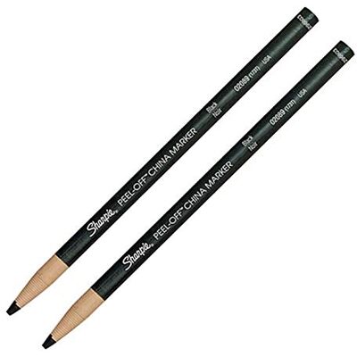Sharpie China Marker, zwart, 2 stuks Sharpie China Marker, zwart, 2 stuks