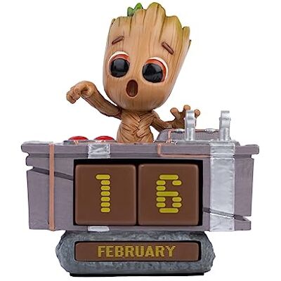 Grupo Erik Marvel-eeuwigdurende kalender, Baby Groot kalenderfiguur, decoratie kantoor, kalender voor kinderen Grupo Erik Marvel-eeuwigdurende kalender, Baby Groot kalenderfiguur, decoratie kantoor, kalender voor kinderen