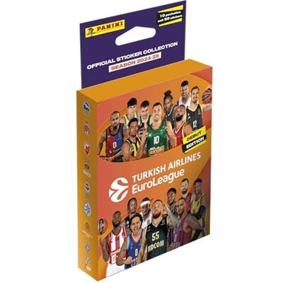 Panini 2024/25 Turkish Airlines EUROLEAGUE Official Sticker Collection Blister 10 zakjes Panini 2024/25 Turkish Airlines EUROLEAGUE Official Sticker Collection Blister 10 zakjes