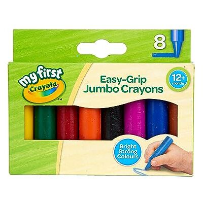 CRAYOLA MyFirst Jumbo kleurpotloden diverse kleuren (pak van 8) Easy-Grip kleurkrijtjes perfect voor peuters handen ideaal voor kinderen vanaf 12 maanden CRAYOLA MyFirst Jumbo kleurpotloden diverse kleuren (pak van 8) Easy-Grip kleurkrijtjes perfect voor peuters handen ideaal voor kinderen vanaf 12 maanden