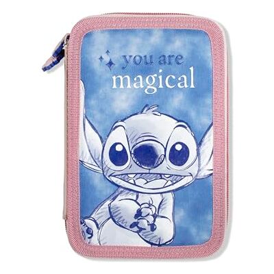 Disney Stitch-etui met 2 vakken Disney Stitch-etui met 2 vakken