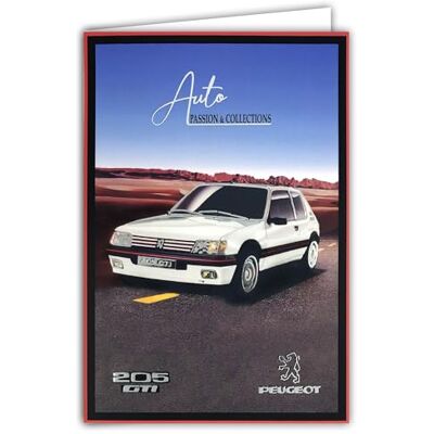 Les Collections Rétro Kaart Peugeot 205 GTI AUTO PASSION COLLECTIONS Officiële licentie auto zilver glanzend witte open kaart 23 x 17 cm met witte envelop 12 x 17,5 cm verjaardag vertrek pensioen Les Collections Rétro Kaart Peugeot 205 GTI AUTO PASSION COLLECTIONS Officiële licentie auto zilver glanzend witte open kaart 23 x 17 cm met witte envelop 12 x 17,5 cm verjaardag vertrek pensioen