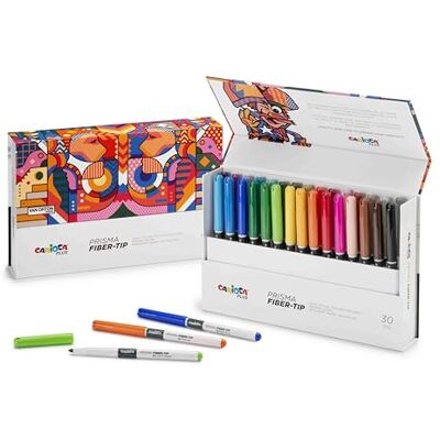 CARIOCA Plus Prisma marker in harde doos voor kunstgebruik, ergonomisch design, 30 stuks CARIOCA Plus Prisma marker in harde doos voor kunstgebruik, ergonomisch design, 30 stuks