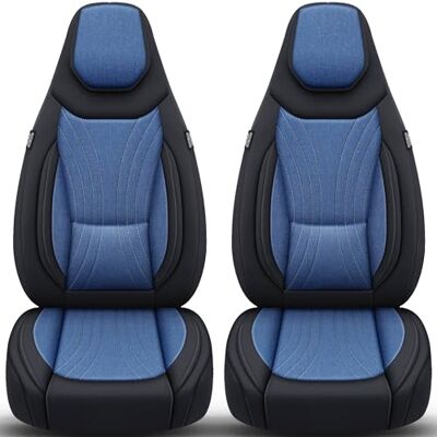 BREMER SITZBEZÜGE Housses de siège compatibles pour Opel Zafira-Life D à partir de 2019 en noir/bleu C6 BREMER SITZBEZÜGE Housses de siège compatibles pour Opel Zafira-Life D à partir de 2019 en noir/bleu C6