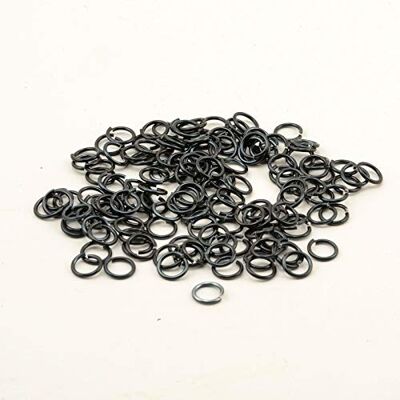 Creative 150 stuks springringen deco aluminium 7,25 mm zwart Creative 150 stuks springringen deco aluminium 7,25 mm zwart