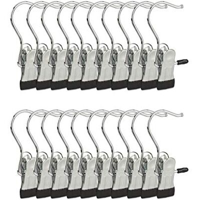 Relaxdays pak van 20 metalen, rubberen kleerhangers, wasgoed, laarzen, h x b x d: 10,5 x 5 x 2 cm, zilver/zwart Relaxdays pak van 20 metalen, rubberen kleerhangers, wasgoed, laarzen, h x b x d: 10,5 x 5 x 2 cm, zilver/zwart