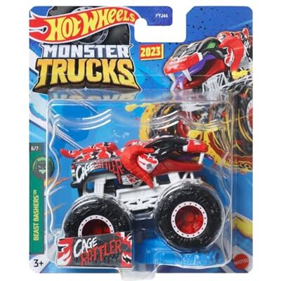 Hot Wheels Monster Trucks 2023 schaal 1:64 (Cage Rattler 6/7 Beast Bashers) Hot Wheels Monster Trucks 2023 schaal 1:64 (Cage Rattler 6/7 Beast Bashers)
