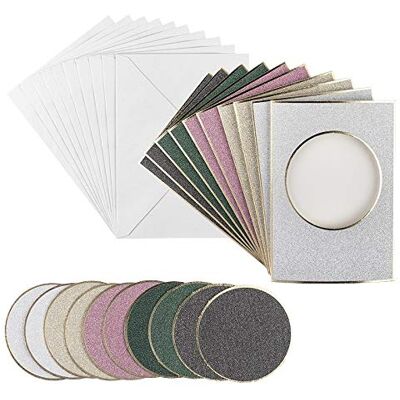 Ideen mit Herz 10 wenskaarten met enveloppen en snijstukken, 3 kaarten met passe-partout, ideaal voor felicitaties voor verjaardag, bruiloft, DIN B6 (cirkel, zilver, goud, paars, groen, antraciet) Ideen mit Herz 10 wenskaarten met enveloppen en snijstukken, 3 kaarten met passe-partout, ideaal voor felicitaties voor verjaardag, bruiloft, DIN B6 (cirkel, zilver, goud, paars, groen, antraciet)