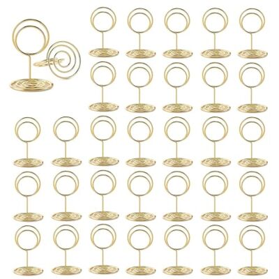 ZYEKIU 30 stuks gouden plaatskaarten voor bruiloft, fotohouder, kaarthouder, tafelnummer, memoclip, voor feesten, restaurants, foto's, bruiloften, banketten, evenementen (Rotondo) ZYEKIU 30 stuks gouden plaatskaarten voor bruiloft, fotohouder, kaarthouder, tafelnummer, memoclip, voor feesten, restaurants, foto's, bruiloften, banketten, evenementen (Rotondo)
