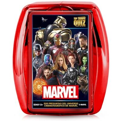 Winning Moves Top Trumps Quiz Marvel Marvel: Trivia voor 2+ spelers voor 12 jaar Raad vragen over Marvel-helden en win! Ideaal om je fancollectie compleet te maken. Winning Moves Top Trumps Quiz Marvel Marvel: Trivia voor 2+ spelers voor 12 jaar Raad vragen over Marvel-helden en win! Ideaal om je fancollectie compleet te maken.