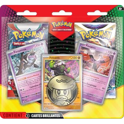 Pokémon TCG: verbeterde blister met 2 boosters uit het TCG (3 glanzende promokaarten en 2 boosters) Pokémon TCG: verbeterde blister met 2 boosters uit het TCG (3 glanzende promokaarten en 2 boosters)