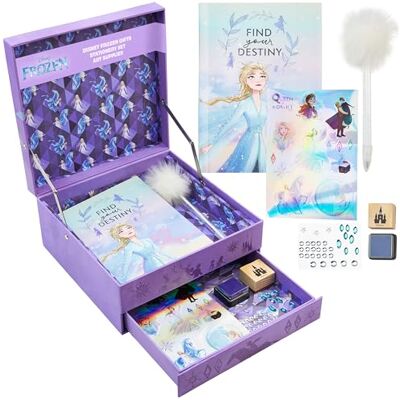 Disney Scrapbooking-set voor kinderen, schrijfwaren, fantasie, notitieboek, pen, strass, stickers, cadeau-idee Stitch (paars, ijskoningin) Disney Scrapbooking-set voor kinderen, schrijfwaren, fantasie, notitieboek, pen, strass, stickers, cadeau-idee Stitch (paars, ijskoningin)