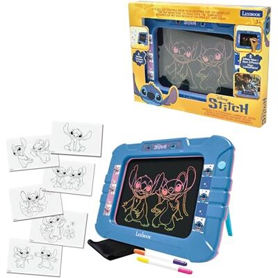 Lexibook , Disney Stitch Elektronische leisteen, CRNEOD Neoneffect, 8 lichteffecten, 6 modellen, 2 gekleurde markers en doek Lexibook , Disney Stitch Elektronische leisteen, CRNEOD Neoneffect, 8 lichteffecten, 6 modellen, 2 gekleurde markers en doek