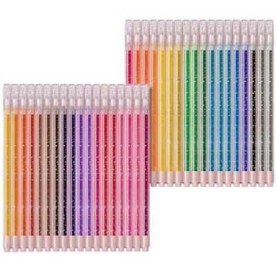 COACOM 36 stuks glitter gelpen, glanzende parelmoer pen voor bewegend zand, gladde inkt, kleur, handpaginatieproductie. COACOM 36 stuks glitter gelpen, glanzende parelmoer pen voor bewegend zand, gladde inkt, kleur, handpaginatieproductie.