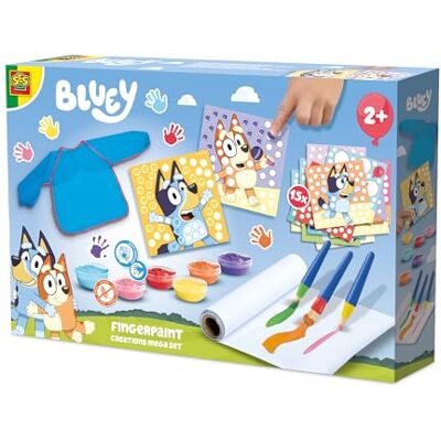 Creative Bluey Mega-set met vingerverf op kaarten Inclusief 15 kleurkaarten en 6 kleuren vanaf 2 jaar Creative Bluey Mega-set met vingerverf op kaarten Inclusief 15 kleurkaarten en 6 kleuren vanaf 2 jaar