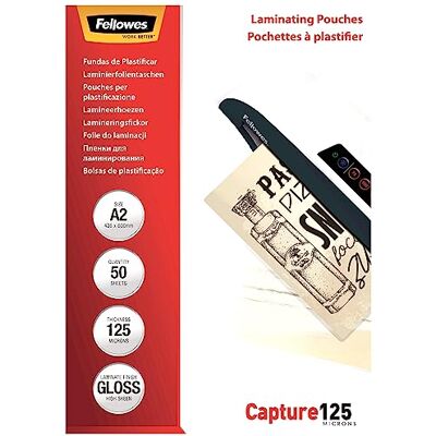 Fellowes Image Last Lamineerhoezen, A2-formaat, 125 micron, transparant Fellowes Image Last Lamineerhoezen, A2-formaat, 125 micron, transparant