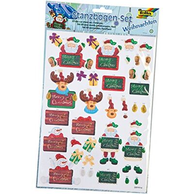 Folia 1509 3D-snijbladen voor Kerstmis Voorgesneden 3D-motiefset Folia 1509 3D-snijbladen voor Kerstmis Voorgesneden 3D-motiefset