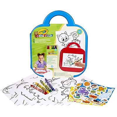 CRAYOLA Mini Kids, uitwisbare en wasbare tekentas, creatieve activiteit 4 wasbare waskrijtjes inbegrepen, creatieve babyactiviteit CRAYOLA Mini Kids, uitwisbare en wasbare tekentas, creatieve activiteit 4 wasbare waskrijtjes inbegrepen, creatieve babyactiviteit