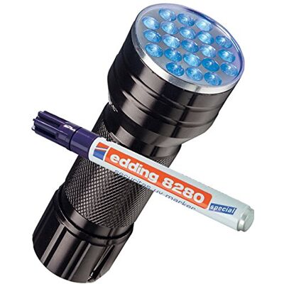 Edding 8280 Securitas UV-marker, 1,5-3 mm, kleurloos, uv-ledlamp Edding 8280 Securitas UV-marker, 1,5-3 mm, kleurloos, uv-ledlamp
