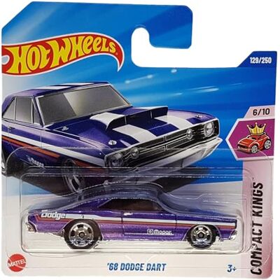 Hot Wheels 68 Dodge Dart Compact Kings 6/10 HYY70 Korte kaart Mopar Paars metallic Mattel 2025-1:64 Hot Wheels 68 Dodge Dart Compact Kings 6/10 HYY70 Korte kaart Mopar Paars metallic Mattel 2025-1:64