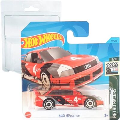 Hot Wheels Audi '90 Quattro Retro Racers 6/10 (77/250) HKJ81 Short Card Mattel 2023 + Blister & Card Protector Pack Friki Monkey Hot Wheels Audi '90 Quattro Retro Racers 6/10 (77/250) HKJ81 Short Card Mattel 2023 + Blister & Card Protector Pack Friki Monkey