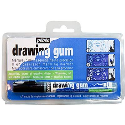 PEBEO Pébéo Drawing Gum Punt 0,7 MM Drawing Gum Marker Vloeibare Aquarel Maskeergum 0,7 mm PEBEO Pébéo Drawing Gum Punt 0,7 MM Drawing Gum Marker Vloeibare Aquarel Maskeergum 0,7 mm