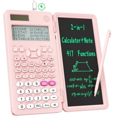 ROATEE Verbeterde 991ES MAX, oplaadbare wetenschappelijke rekenmachine, 4-regelig Multiview-display met uitwisbaar lcd-schrijfblad, stroomvoorziening op zonne-energie met notitieblok voor school. ROATEE Verbeterde 991ES MAX, oplaadbare wetenschappelijke rekenmachine, 4-regelig Multiview-display met uitwisbaar lcd-schrijfblad, stroomvoorziening op zonne-energie met notitieblok voor school.