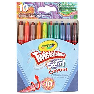 CRAYOLA Swirl Mini-potloden, 10 stuks, verschillende kleuren, magisch werveleffect, 4 kleuren per potlood, ideaal voor kinderen vanaf 3 jaar CRAYOLA Swirl Mini-potloden, 10 stuks, verschillende kleuren, magisch werveleffect, 4 kleuren per potlood, ideaal voor kinderen vanaf 3 jaar