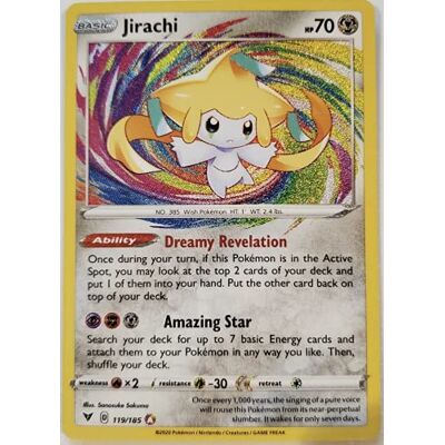 Pokémon Jirachi 119/185 Amazing Rare Vivid Voltage NM/M Pokémon Jirachi 119/185 Amazing Rare Vivid Voltage NM/M