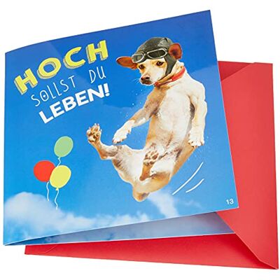 Depesche 3868.013 verjaardagskaart (neutraal), mooie verjaardagskaart met muziek en bijpassende spreuk, tekst binnenin en envelop, 17 x 16,5 cm Depesche 3868.013 verjaardagskaart (neutraal), mooie verjaardagskaart met muziek en bijpassende spreuk, tekst binnenin en envelop, 17 x 16,5 cm