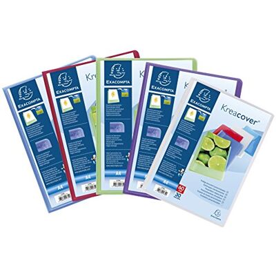 EXACOMPTA Ref. 5789E karton met 8 Kreacover Chromaline documentenmappen 80 gladde kristallen hoezen 160 pagina's voor A4 afmetingen 24 x 32 cm halfharde omslag van polypropyleen 5 EXACOMPTA Ref. 5789E karton met 8 Kreacover Chromaline documentenmappen 80 gladde kristallen hoezen 160 pagina's voor A4 afmetingen 24 x 32 cm halfharde omslag van polypropyleen 5