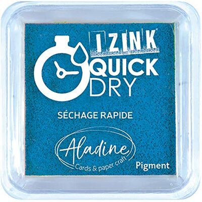 Aladine Izink Quick Dry stempelkussen, turquoise, 5 x 5 cm Aladine Izink Quick Dry stempelkussen, turquoise, 5 x 5 cm