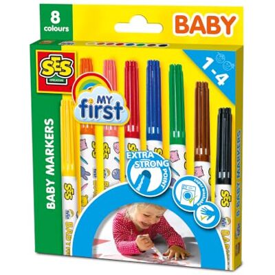 Creative Ses 00299 – creatieve vrije tijd – 8 markers voor baby's Creative Ses 00299 – creatieve vrije tijd – 8 markers voor baby's