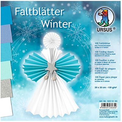 Ursus 3225199 100 Winter vouwboog 130 g/m² tekenpapier 6 kleuren, ca. 20 x 20 cm, gekleurd, hoge kleurglans en lichtbestendigheid, ideaal voor mooie vouwfiguren Ursus 3225199 100 Winter vouwboog 130 g/m² tekenpapier 6 kleuren, ca. 20 x 20 cm, gekleurd, hoge kleurglans en lichtbestendigheid, ideaal voor mooie vouwfiguren
