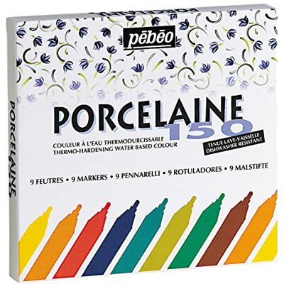 PEBEO Set van 9 porseleinen markers met kogelpunt 150 PEBEO Set van 9 porseleinen markers met kogelpunt 150