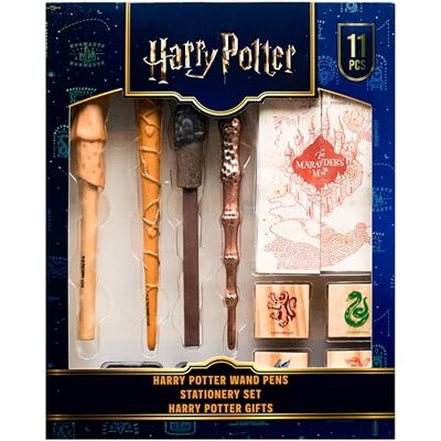 Harry Potter schrijfwarenset met pen en marauderskaart en stempels voor meisjes, jongens, fans, officiële cadeaus voor kinderen, tieners, verjaardag of Kerstmis Harry Potter schrijfwarenset met pen en marauderskaart en stempels voor meisjes, jongens, fans, officiële cadeaus voor kinderen, tieners, verjaardag of Kerstmis