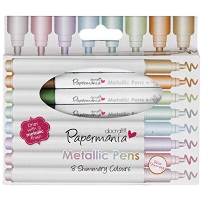 Papermania Metallic Pens 8 Shimmery Colours Papermania Metallic Pens 8 Shimmery Colours