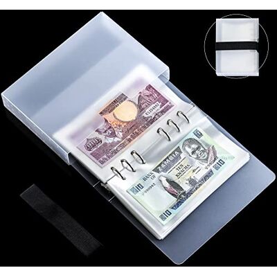 Uncle Paul AN0501BK Geldalbum met 100 vakken, 17,8 x 10,2 cm, papieren An0501BK Opbergtas voor bankbiljetten, documenten, tickets, postzegels, verzamelobjecten, transparant Uncle Paul AN0501BK Geldalbum met 100 vakken, 17,8 x 10,2 cm, papieren An0501BK Opbergtas voor bankbiljetten, documenten, tickets, postzegels, verzamelobjecten, transparant
