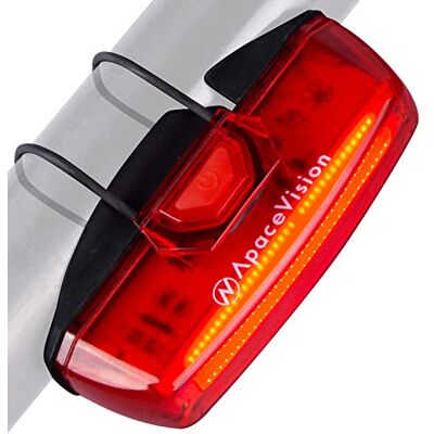 Vision Apace USB-oplaadbare fietsachterlicht, superhelder, 100 lumen, led-achterlicht voor fiets of mountainbike, eenvoudig te bevestigen als rode achterverlichting voor optimale veiligheid op de fiets Vision Apace USB-oplaadbare fietsachterlicht, superhelder, 100 lumen, led-achterlicht voor fiets of mountainbike, eenvoudig te bevestigen als rode achterverlichting voor optimale veiligheid op de fiets