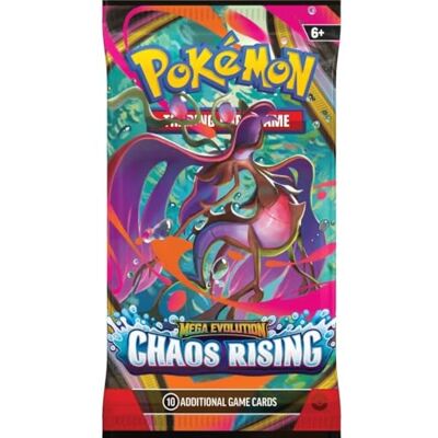 Pokémon TCG: Mega Evolution Chaos Rising 1 x Booster Pack ruilkaartenspel Pokémon TCG: Mega Evolution Chaos Rising 1 x Booster Pack ruilkaartenspel