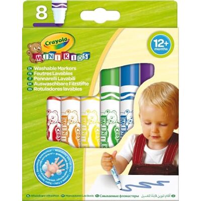 CRAYOLA Mini Kids – creatieve vrije tijd, 8 viltstiften, wasbaar, vanaf 1 jaar CRAYOLA Mini Kids – creatieve vrije tijd, 8 viltstiften, wasbaar, vanaf 1 jaar