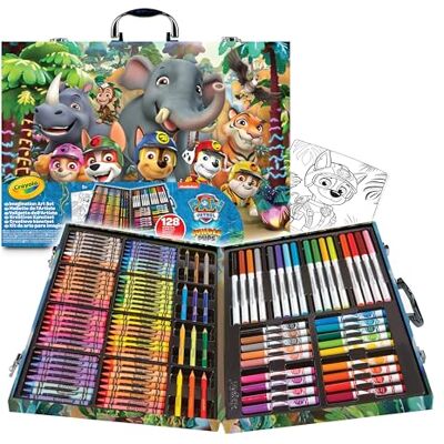 CRAYOLA Paw Patrol kleurkoffer, creatieve doos met 128 stuks, viltstiften, kleurpotloden, waspotloden, creatieve activiteit en cadeau voor kinderen, vanaf 3 jaar CRAYOLA Paw Patrol kleurkoffer, creatieve doos met 128 stuks, viltstiften, kleurpotloden, waspotloden, creatieve activiteit en cadeau voor kinderen, vanaf 3 jaar