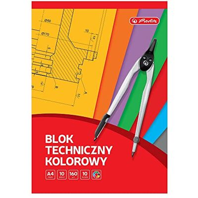 herlitz Techniek blok A4 10 vellen kleur herlitz Techniek blok A4 10 vellen kleur