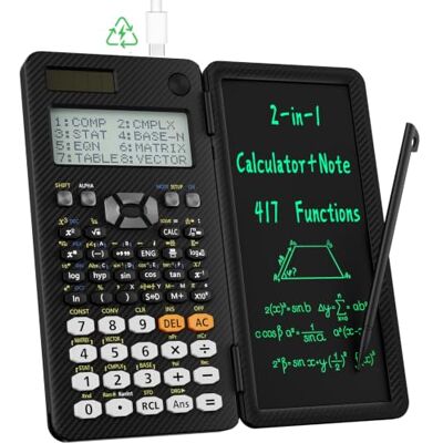 ROATEE 991ES Plus Verbeterde wetenschappelijke bureaurekenmachine met schrijftablet, 4-regelig multi-view-display met uitwisbaar lcd-schrijfblad, stroomvoorziening via zonne-batterij, inclusief ROATEE 991ES Plus Verbeterde wetenschappelijke bureaurekenmachine met schrijftablet, 4-regelig multi-view-display met uitwisbaar lcd-schrijfblad, stroomvoorziening via zonne-batterij, inclusief
