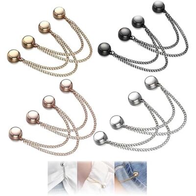 Funngy 8 stuks multifunctionele magnetische kledingclips voor dameskleding, ronde sterke magnetische kledingclips voor vest, manchetten, zoom, broek en benen Funngy 8 stuks multifunctionele magnetische kledingclips voor dameskleding, ronde sterke magnetische kledingclips voor vest, manchetten, zoom, broek en benen